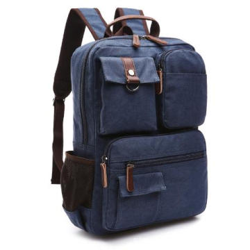 2019 Waterproof  Vintage Men Anti Theft Laptop Bags Canvas Backpack for Hiking and Travelling